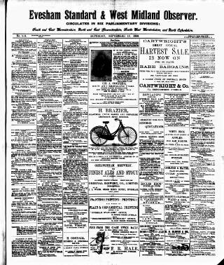 cover page of Evesham Standard & West Midland Observer published on September 17, 1898