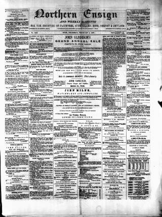 cover page of Northern Ensign and Weekly Gazette published on February 2, 1882