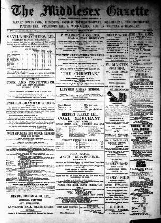 cover page of Middlesex Gazette published on February 2, 1901