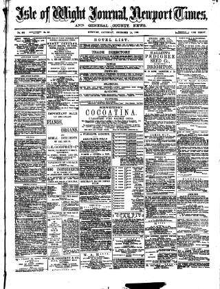 cover page of Isle of Wight Journal published on December 14, 1889