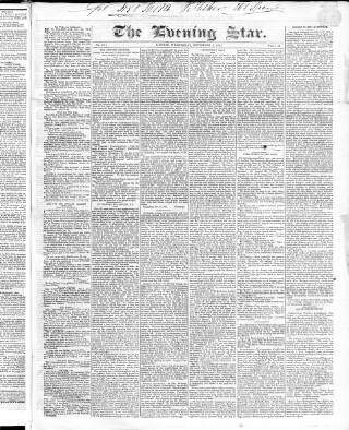 cover page of Evening Star (London) published on November 2, 1842