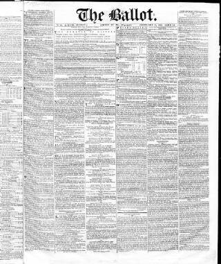 cover page of Ballot published on February 19, 1832