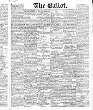 cover page of Ballot published on March 25, 1832