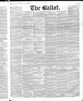 cover page of Ballot published on May 6, 1832