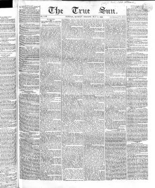 cover page of True Sun published on May 4, 1835