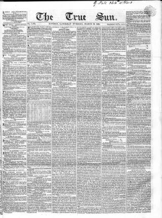 cover page of True Sun published on March 19, 1836