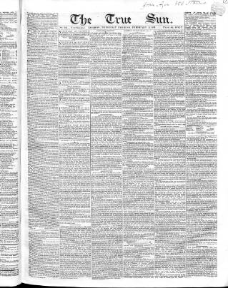 cover page of True Sun published on February 2, 1837