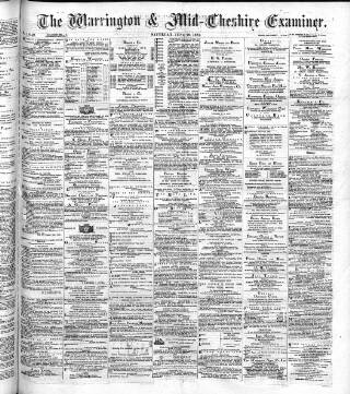 cover page of Warrington Examiner published on June 18, 1887