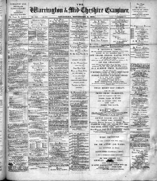 cover page of Warrington Examiner published on November 2, 1901