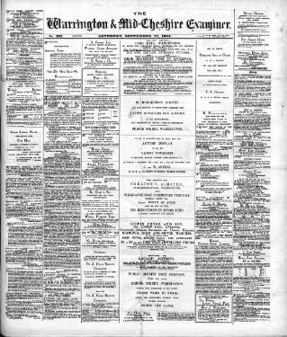 cover page of Warrington Examiner published on September 17, 1904