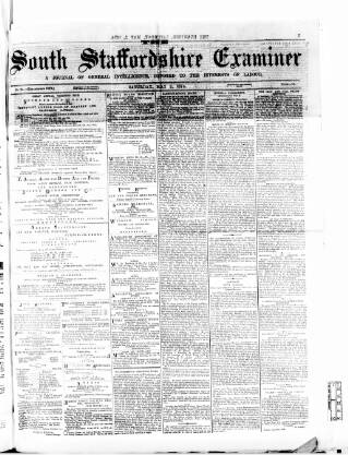 cover page of South Staffordshire Examiner published on May 2, 1874