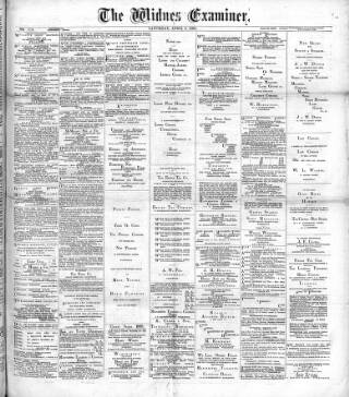cover page of Widnes Examiner published on April 5, 1890