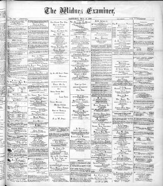 cover page of Widnes Examiner published on May 2, 1896