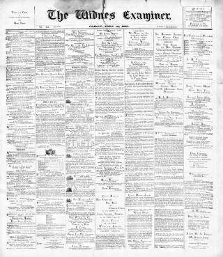 cover page of Widnes Examiner published on June 18, 1897