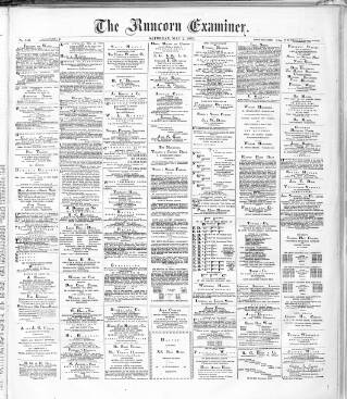 cover page of Runcorn Examiner published on May 2, 1885