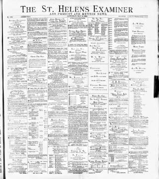 cover page of St. Helens Examiner published on May 4, 1889