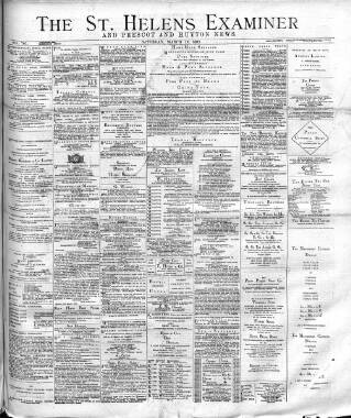 cover page of St. Helens Examiner published on March 19, 1892