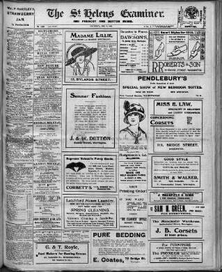 cover page of St. Helens Examiner published on May 2, 1914