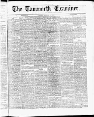 cover page of Tamworth Miners' Examiner and Working Men's Journal published on February 27, 1875