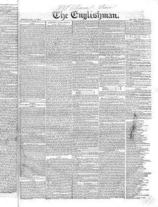 cover page of Englishman published on June 18, 1826