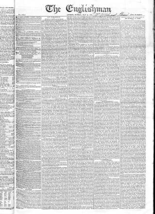 cover page of Englishman published on May 2, 1830