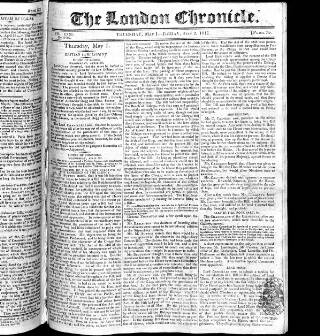 cover page of London Chronicle published on May 2, 1817