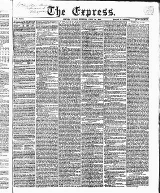 cover page of Express (London) published on June 18, 1858