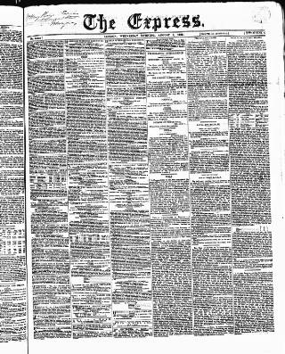 cover page of Express (London) published on August 2, 1865