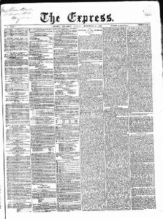 cover page of Express (London) published on November 2, 1865