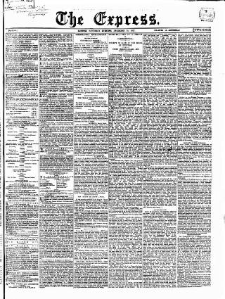 cover page of Express (London) published on December 14, 1867