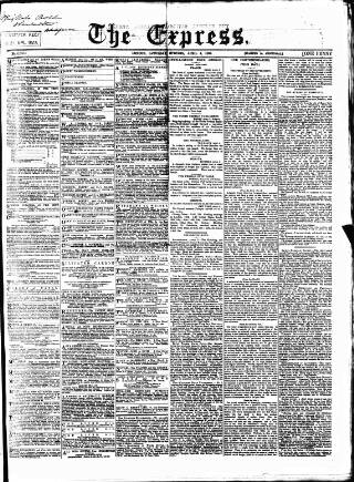cover page of Express (London) published on April 4, 1868