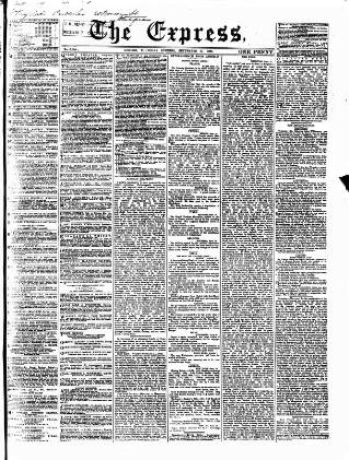 cover page of Express (London) published on September 17, 1868