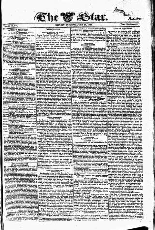 cover page of Star (London) published on June 18, 1827