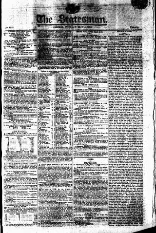 cover page of Statesman (London) published on May 4, 1813