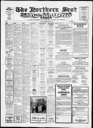 cover page of Northern Scot and Moray & Nairn Express published on April 1, 1978