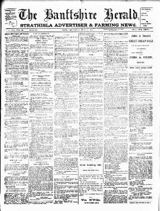 cover page of Banffshire Herald published on May 2, 1914