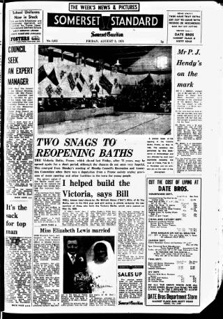 cover page of Somerset Standard published on August 2, 1974