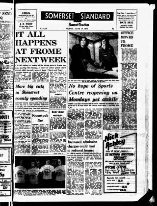 cover page of Somerset Standard published on June 18, 1976