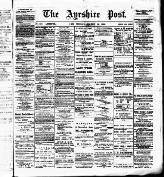 cover page of Ayrshire Post published on March 19, 1886