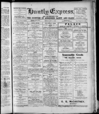 cover page of Huntly Express published on November 2, 1928