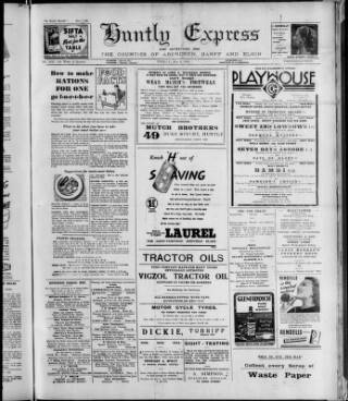cover page of Huntly Express published on May 4, 1945