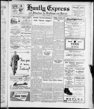cover page of Huntly Express published on February 2, 1951