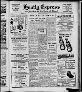 cover page of Huntly Express published on September 17, 1954