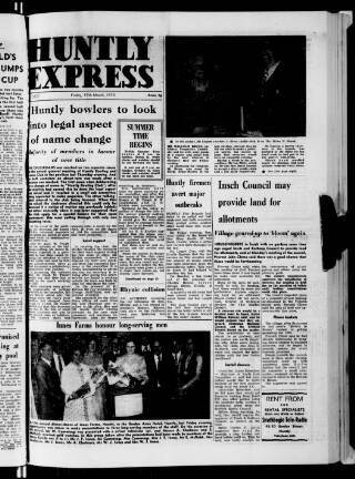 cover page of Huntly Express published on March 19, 1976