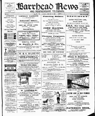 cover page of Barrhead News published on February 2, 1912