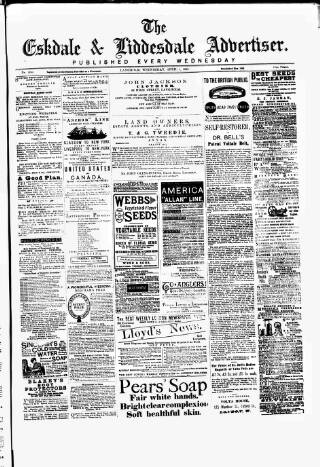 cover page of Eskdale and Liddesdale Advertiser published on April 1, 1885