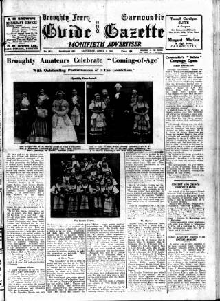 cover page of Broughty Ferry Guide and Advertiser published on April 1, 1944