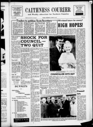 cover page of Caithness Courier published on March 19, 1975