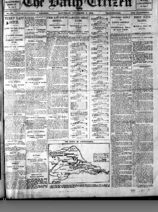 cover page of Daily Citizen (Manchester) published on November 2, 1912