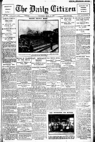 cover page of Daily Citizen (Manchester) published on June 18, 1914